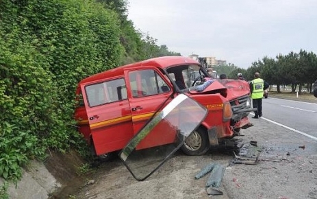 Akçaabat'ta Trafik Kazası.