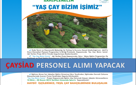 ''ÇAYSİAD'' Personel Alımı Yapacak