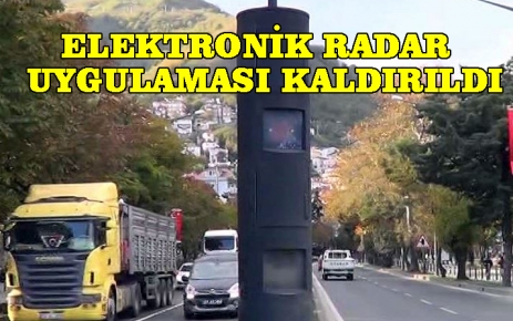 Elektronik radar uygulaması kaldırıldı