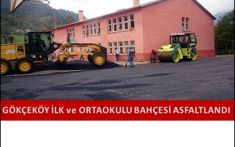 Gökçeköy İlk ve Ortaokulu bahçesi asfatlandı.