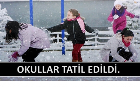 Okullar Tatil Edildi.