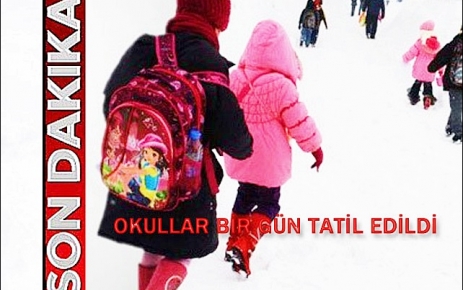 Şalpazarı genelinde okullar bir gün süreyle tatil edildi.