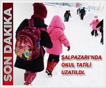 Şalpazarı'nda Okul Tatili Uzatıldı.