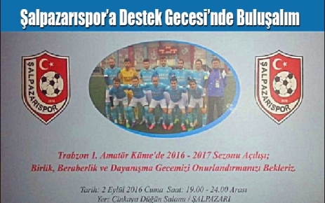 Şalpazarıspor sezonu açıyor