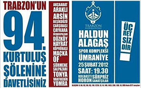 Trabzon'un 94. Kurtuluş Yıldönümü Şöleni 