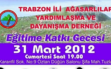 Tuzla Ağasarlılar Derneği'nden Eğitime Katkı Gecesi